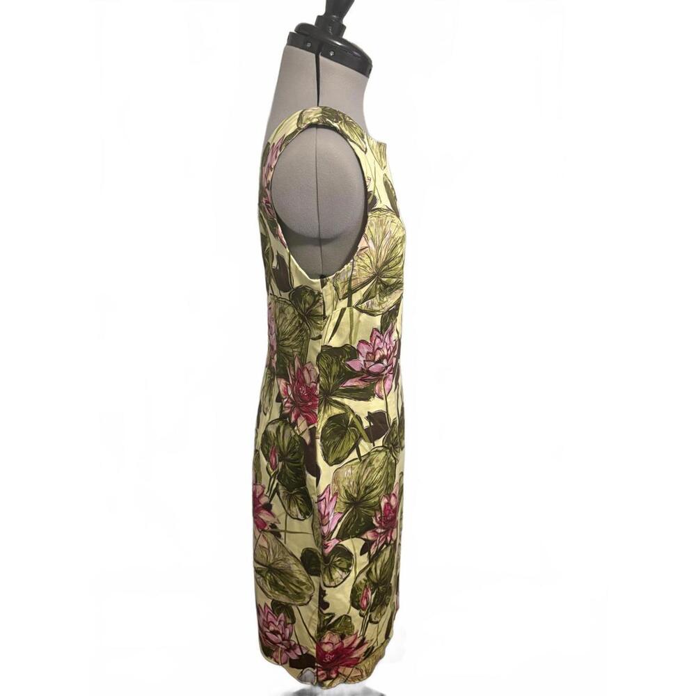 Pre Owned Hawaiian Floral Sleeveless Talbots midi dress Size 12